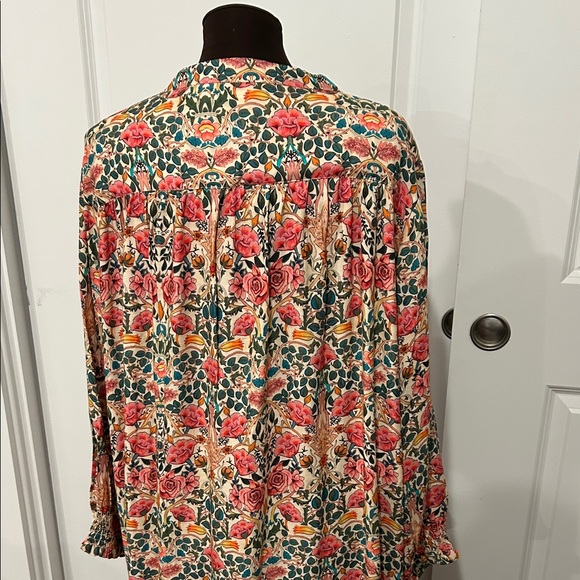 Natural Life Women’s Dara Midi Multicolor Floral Boho Tassels Dress SizeXL - Picture 8 of 11